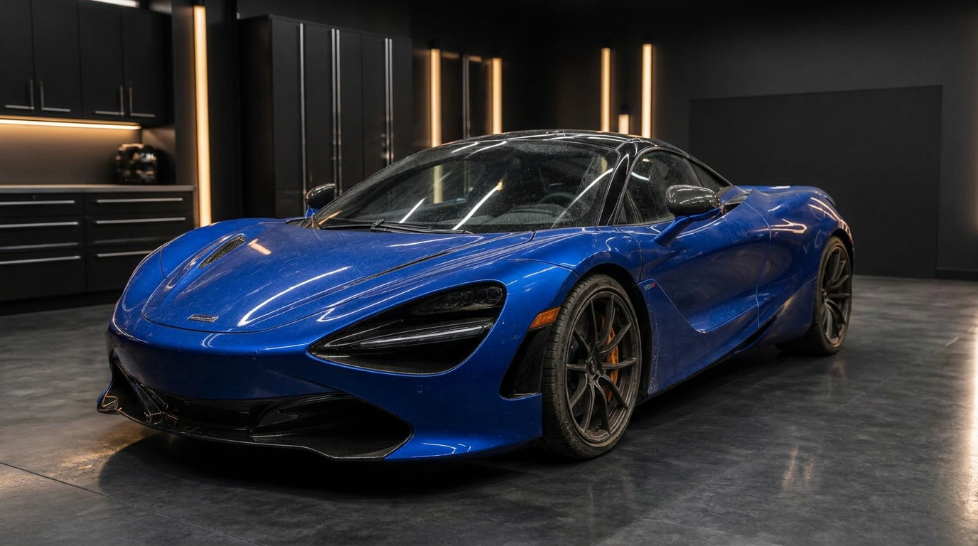 McLaren 720S before detailing — swirls and dull paint