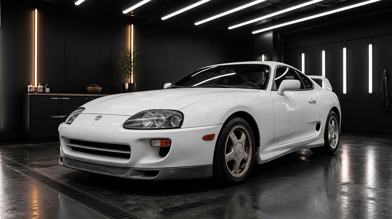 Toyota Supra MK4 before detailing — swirls and dull paint